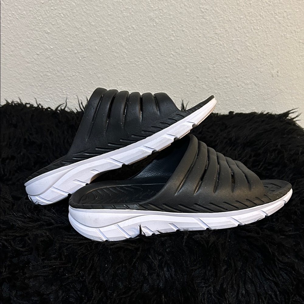 Avia Black and White Women's Slide Sandals